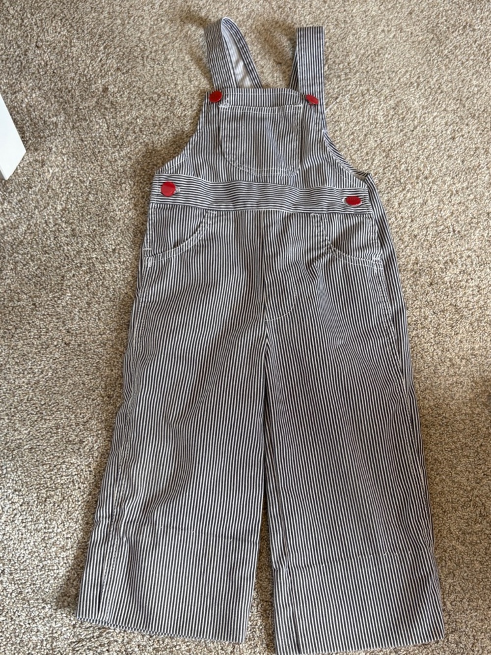 Vintage Striped Sears Baby Overalls Size 3T